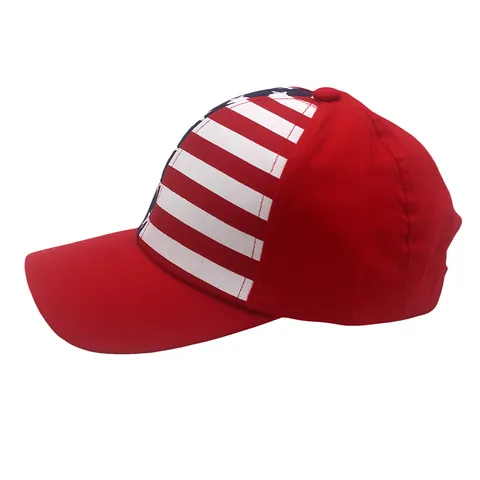 Berretto da Baseball Patriottico con Stampa Bandiera USA Regolabile in Poliestere Protezione Solare Outdoor Cappello Hip Hop per Uomo Donna