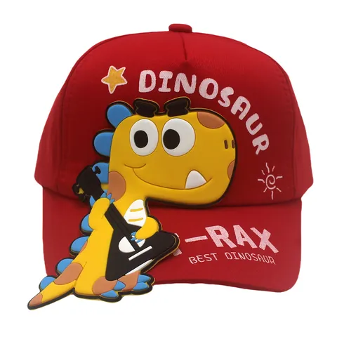 Kids Cartoon Dinosaur Baseball Cap Breathable Cotton Sun Hat For Boys Girls Adjustable Outdoor Sport Fashion Peaked Cap