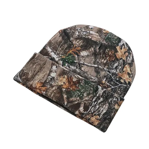 Unisex Dschungel Blatt Druck Strickmütze Winter Warm Outdoor Camouflage Skull Cap Für Herren Damen Jagd Taktisches Zubehör