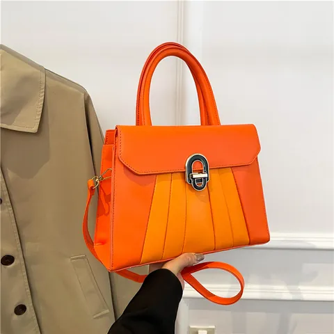 Damen Plissiert PU Leder Handtasche Farbblock Metallschnalle Umhängetasche Urban Minimalistisch Schultertasche Täglich Pendeln Handtasche Damen