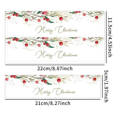 Christmas Water Bottle Labels Stickers Merry Christmas Party Bottle Wraps For Xmas Holiday Party Table Decorations