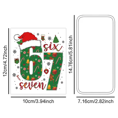Christmas Wine Bottle Labels PVC Self Adhesive Holiday Stickers With Festive Santa Number Patterns For Gift Wrap Decoration