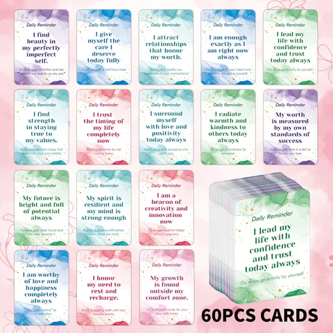 Daily Affirmation Cards Encouragement Cards With Inspirational Quotes For Women Self Care Mindfulness Growth Daily Reminder Motivational Cards