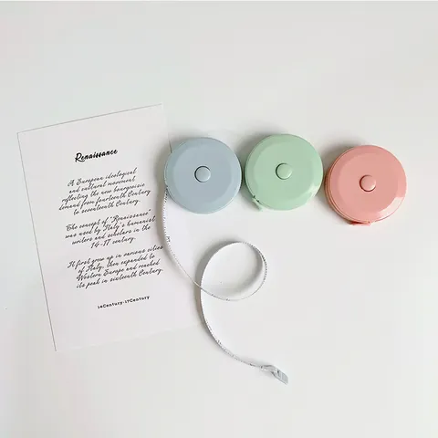Mini Portable Retractable Tape Measure Round Candy Color Measuring Ruler For Body Sewing Tailor Cloth Crafts Plastic Soft Ruler