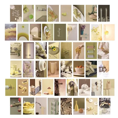 Vintage Aesthetic Wall Collage Kit Matte Paper Cards For Room Decor Bedroom Art Prints Scenery Botanical Still Life Photography