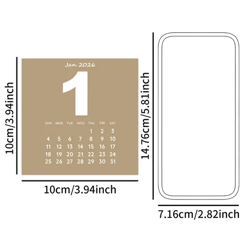 2026 Muurkalender Kaarten Minimalistisch Esthetisch Decoratief Papieren Kalender Voor Thuis Kantoor Bureau Studie Kamer Decor