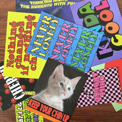 Amerikanische Vintage Katze Herz Kirsche Dekorative Postkarten Für Wanddeko Y2K Retro Ästhetik Karten DIY Schreibwaren Geschenk