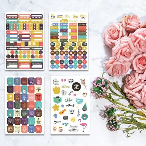Pegatinas para Agenda Tema de Negocios Citas Iconos para Planificación Diaria Scrapbooking DIY Diario Decoración de Papel Adhesivo