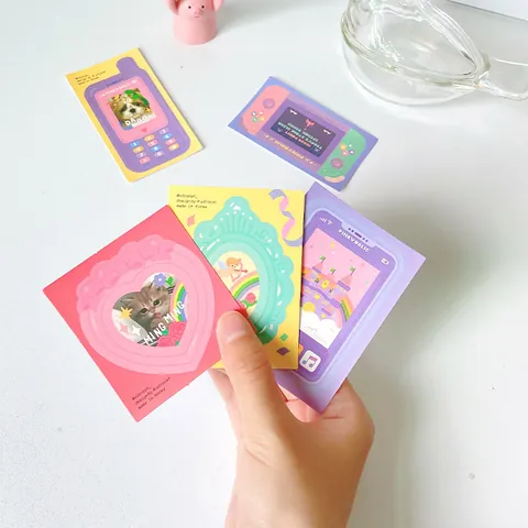 Korean Style Kawaii Photo Frame Stickers DIY Decorative Scrapbooking Stickers For Idol Photos Card Decoration Sheets