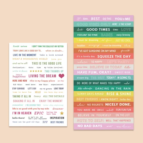 Ins Stijl Engelse Zinnen Decoratieve Stickers Zelfklevende Journal Afdichtingslabels Voor Studenten DIY Scrapbooking Briefpapier