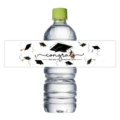 Etiquetas de Botella de Agua de Graduación de Clase de 2025 Pegatinas de Congrats Grad para Decoración de Fiesta Suministros de Ceremonia de Celebración