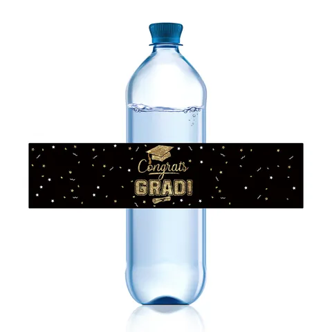 Etiquetas de Botella de Agua de Graduación de Clase de 2025 Pegatinas de Congrats Grad para Decoración de Fiesta Suministros de Ceremonia de Celebración