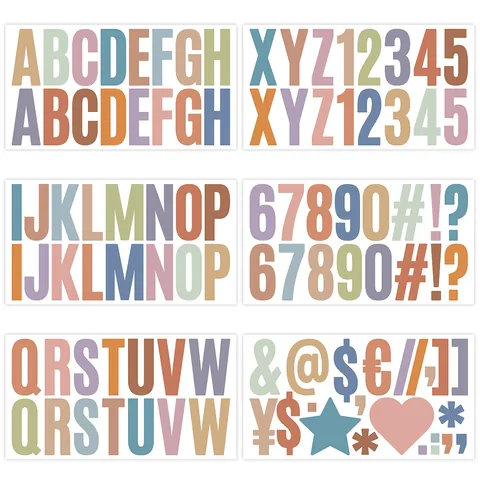 Adesivi per Lettere e Numeri in PVC Impermeabili per Bottiglie d'Acqua Journal Decorazione Fai da Te Decalcomanie Colorate Casa Scuola