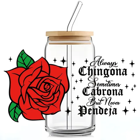 UV DTF Transfer Aufkleber Für Glasbecher Rosenblüten Muster Leopard Slogan Wasserdicht Rub-On Transfers Decals Für DIY Handwerk Kaffeetasse