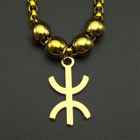 Ethnic Stainless Steel Bracelet For Women Amazigh Berber Yaz Symbol Pendant Gold Silver Plated Fashion Jewelry Adjustable