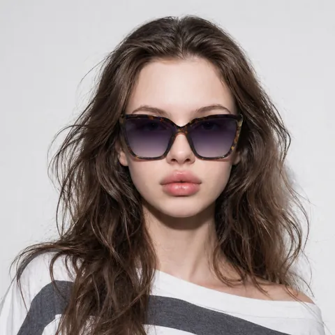 Übergroße Quadratische Sonnenbrille Mode Retro Großer Rahmen PC AC Brille Mit Metallscharnier UV400 Schutz Für Damen Herren