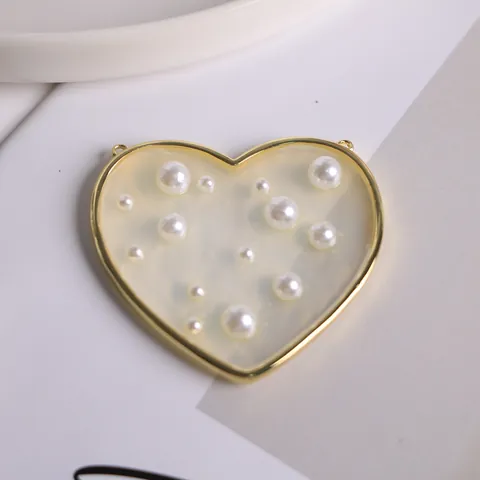 18K Gold Plated Copper Simulated Artificial Pearl Star Heart Round DIY Pendants For Jewelry Making Necklace Bracelet Women Jewelry