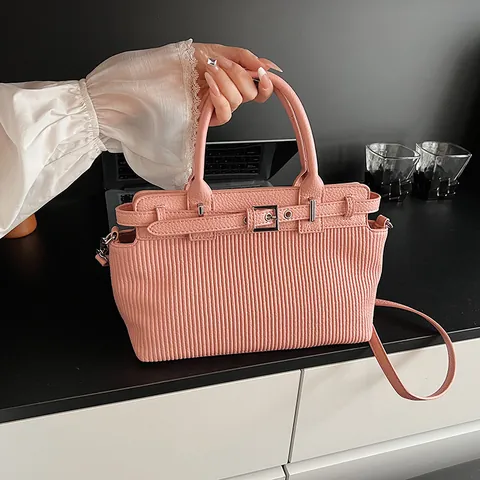 Women's Fashion Pleated PU Leather Shoulder Bag Casual Solid Color Tote Handbag With Adjustable Strap Crossbody Purse