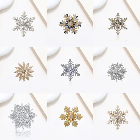 Élégante Broche Flocon de Neige Rotative en Cuivre Zirconia Tournesol Marguerite Épingles pour Costume Manteau Mariage Banquet Bijoux Femme Accessoires