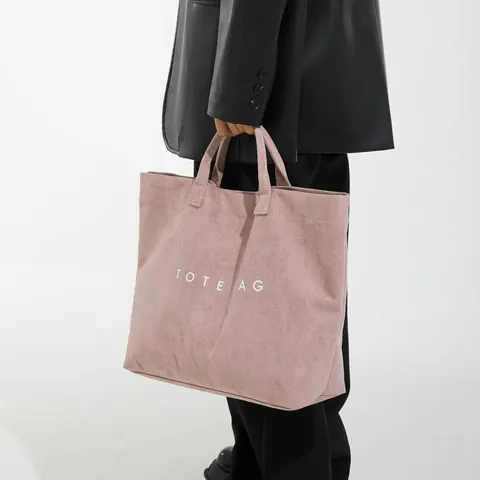 Borsa Tote da Donna Capiente in Pelle Scamosciata con Lettere Minimalista Casual a Tracolla 2025 Nuova Moda per Shopping