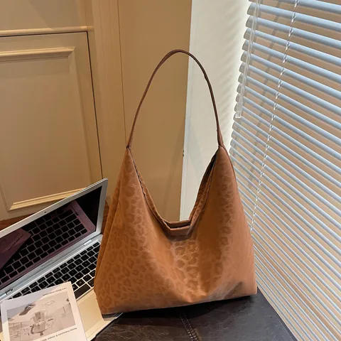 Damen Vintage Leopardenmuster Matte PU Leder Tote Bag Große Kapazität Hobo Umhängetasche Für Den Täglichen Weg Zum Büro