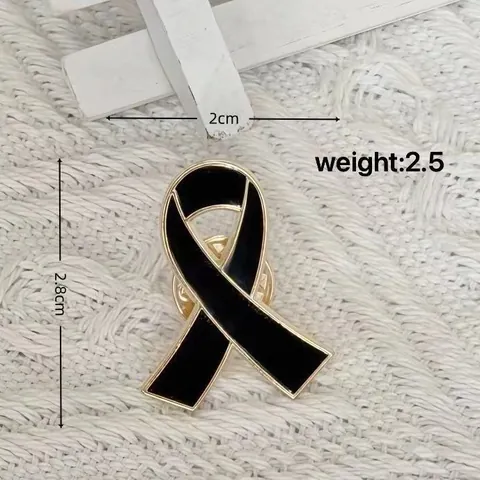 Broche en Alliage Émail Ruban Revers Symbole de Sensibilisation pour Activité de Bienfaisance Bijoux Unisexe Cadeau