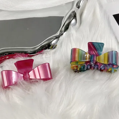 Elegant Acetate Bow Knot Hair Claw Clips Korean Style Shark Clip Large Hair Clips For Thick Hair Women Fashion Hair Accessories