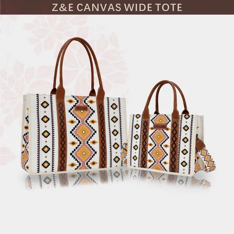 Borsa Tote in Tela Geometrica Azteca Boema Per Donna Borsa a Tracolla Vintage con Motivo Sud-Ovest Con Manico in Pelle PU Grande Piccola