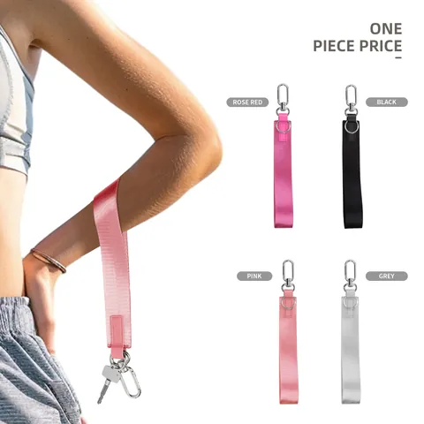 Woven Polyester Wrist Strap Keychain For Bag Accessories Durable Metal Buckle Sporty Lanyard For Keys Phone Charms