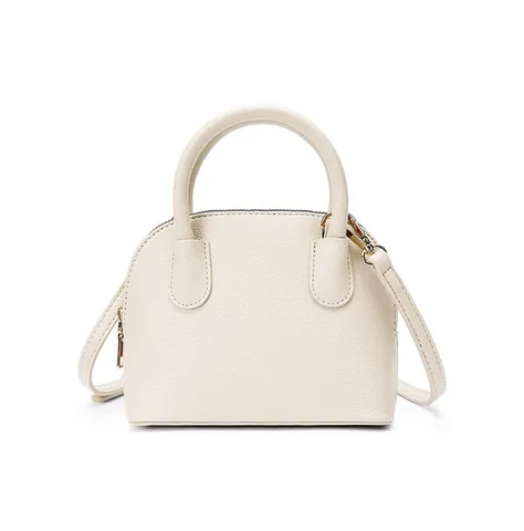 Mini Sac Coquillage pour Femmes Motif Litchi Cuir PU Sac à Main Bandoulière Couleur Unie Sac à Épaule Mode pour le Quotidien