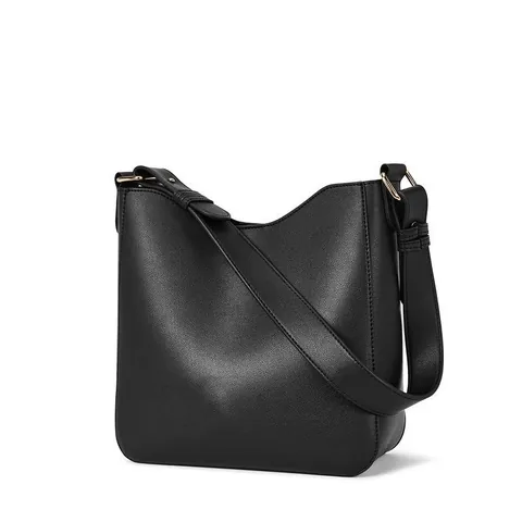 Sac à Épaule Femme Minimaliste en Cuir PU Couleur Unie Texture Lychee Sac Seau Bandoulière Avec Bandoulière Réglable