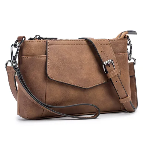 Borsa a Tracolla Minimalista Vintage in Pelle PU per Donna Tasche Multiple Piccola Pochette a Spalla Con Tracolla Rimovibile
