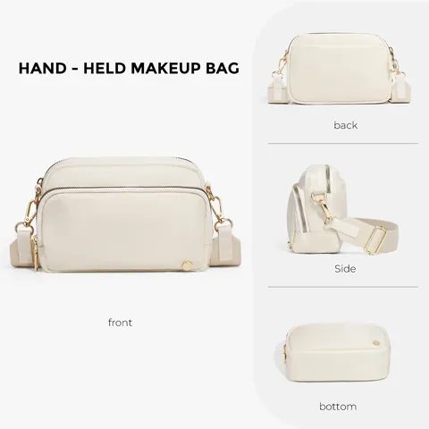Women Casual Nylon Crossbody Bag With Adjustable Wide Strap Double Zipper Fashion Shoulder Bag For Travel Gym Daily Use