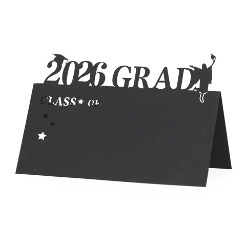 Laser Cut Graduation Place Cards 2025 2026 Class Of Mortarboard Silhouette Table Name Cards Graduation Party Decor