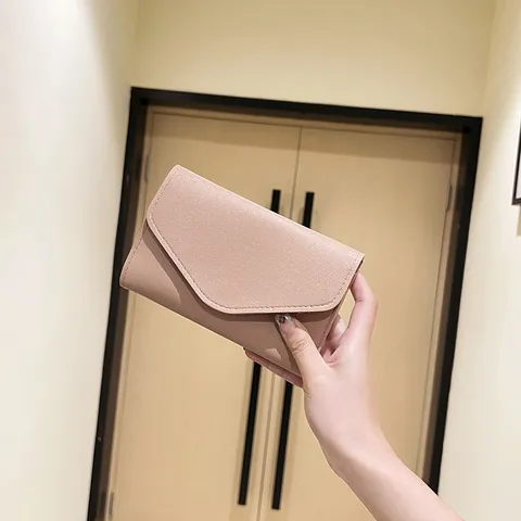 Portapassaporto da Donna in Pelle PU Portafoglio Patta a V Texture Litchi Multi-Slot Portacarte Lungo Borsa Portadocumenti da Viaggio
