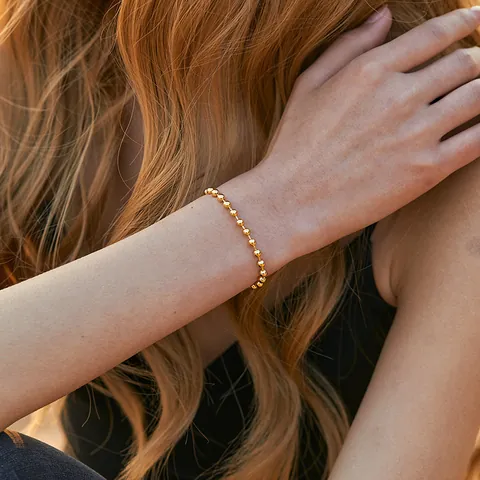 Retro 18K Gold Plated Brass Chain Bracelet For Women Minimalist Geometric Heart Leaf Star Bead Link Bracelet Jewelry Gift