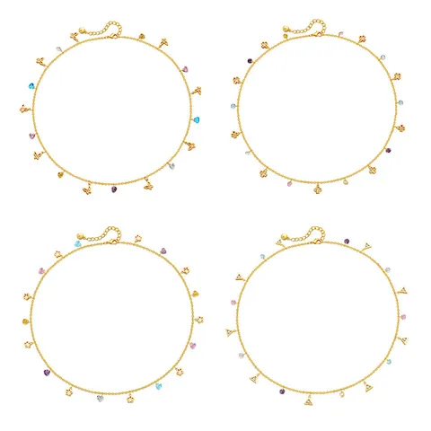 Boho 18K Vergoldete Kupfer Halskette Für Damen Mode Herz Böser Blick Delfin Anhänger Choker Bunte Emaille Strass Schmuck Geschenk
