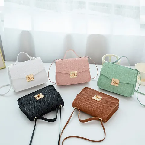 Bolso de Hombro para Mujer de Cuero PU con Textura Tejida Relieve Cierre Metálico Bolso de Mano Pequeño Cuadrado para Viajes Diarios