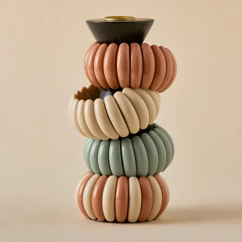 Fashion Acrylic Chunky Elastic Bracelet For Women Minimalist Morandi Color Segmented Resin Bangle Bohemian Geometric Handmade Stretch Wristband Jewelry