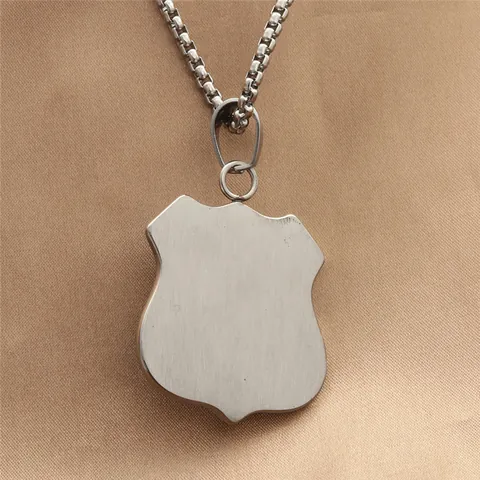 Vintage Route 66 Shield Pendant Necklace For Men Stainless Steel Titanium Biker Punk Highway Sign Silver Pendant Necklace Jewelry