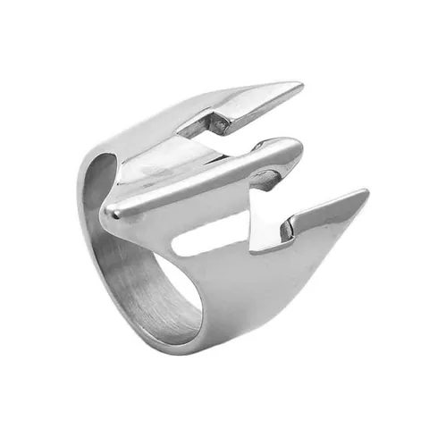 Vintage Punk Spartan Helmet Mask Ring For Men Stainless Steel Industrial Warrior Mask Finger Ring Gothic Jewelry