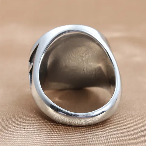 Saint Christopher Protect Us Religious Ring Stainless Steel Punk Retro Signet Ring For Men Vintage Jewelry