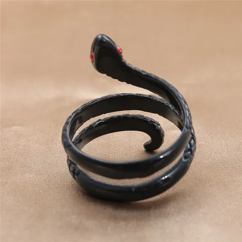 Retro Stainless Steel Snake Ring Wrap Around Adjustable Punk Gothic Animal Shaped Finger Ring Jewelry For Men Women