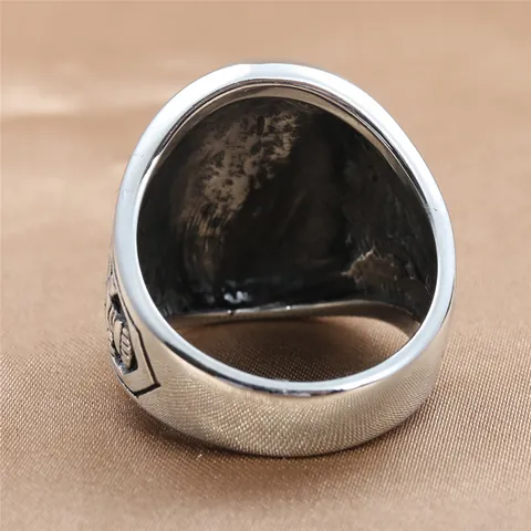 Vintage US Army Eagle Signet Ring For Men 316 Stainless Steel Military Punk Style Gold Silver Plated Jewelry Gift