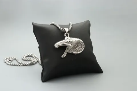 Collar con Colgante de Cabeza de Serpiente de Acero de Titanio Vintage Estilo Retro Punk Motivo Animal Joyería Metálica Para Hombre Mujer Oro Plata