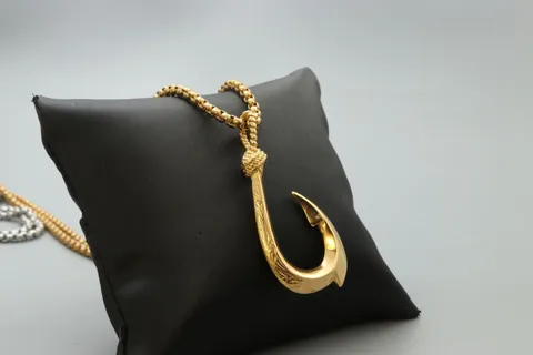 Vintage Edelstahl Fischhaken Rennwagen Cowboystiefel Anhänger Halskette Mit Geschnitztem Muster Ethnische Schmuck Für Herren Damen
