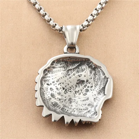 Vintage Stainless Steel Indian Chief Portrait Pendant Necklace For Men Retro Tribal Feather Headpiece Silver Jewelry