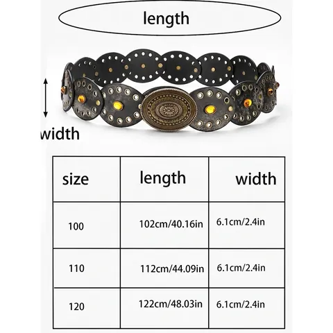 Vintage Western Cowboy Riem Dames Gegraveerde Legering Ovale Gesp PU Leer Tailleband Boho Punk Mode Decoratieve Riem