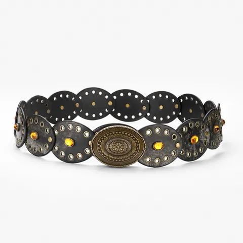 Vintage Western Cowboy Riem Dames Gegraveerde Legering Ovale Gesp PU Leer Tailleband Boho Punk Mode Decoratieve Riem