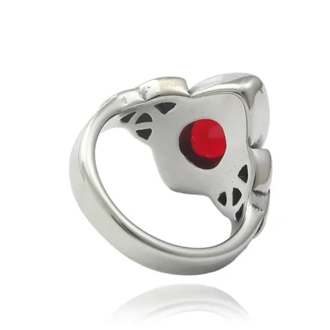 Vintage Herren Punk 316 Edelstahl Ring Marquise-Schliff Edelstein Keltischer Knoten Hohl-Design Retro Hip Hop Schmuck